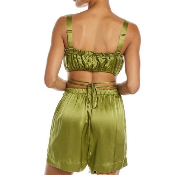 Nicholas Tracy silk crop top and shorts set - Picture 3 of 16